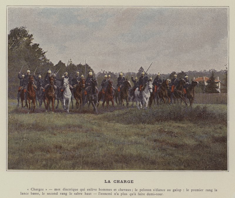 La Charge (farget bilde) av (after) French Photographer