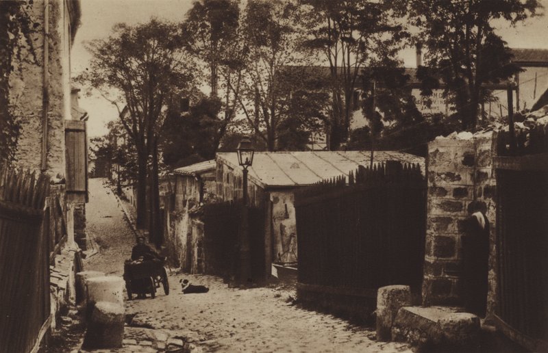 La Fontaine-a-Mulard ved Gobelins (s/hvitt-bilde) av (after) French Photographer