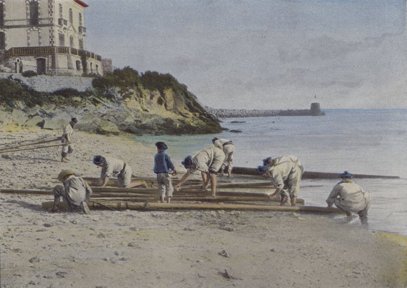 Polering av agres (farget bilde) av (after) French Photographer