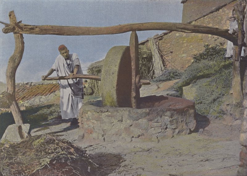 The Arab Mill (farget bilde) av (after) French Photographer