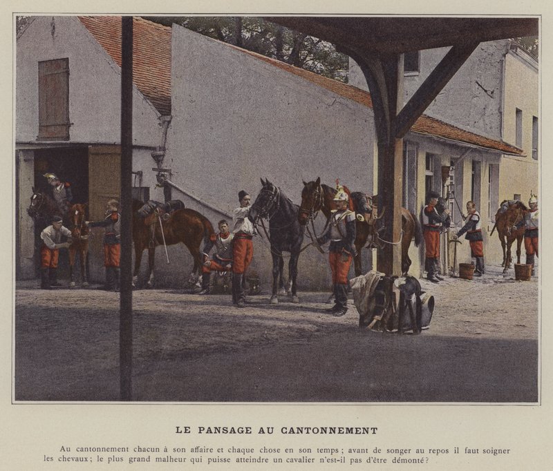 The Grooming at the Cantonment (farget bilde) av (after) French Photographer