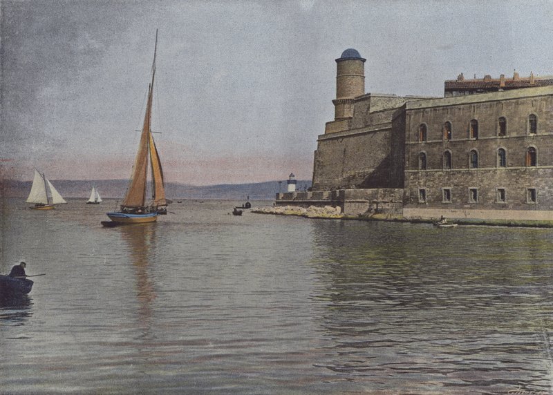 Marseille, Fort Saint-Jean (farget bilde) av (after) French Photographer