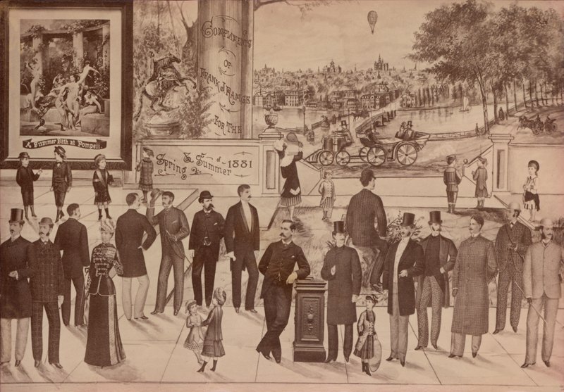 Byttekort for Frank J Ramge, draper og skredder, 1881 av American School