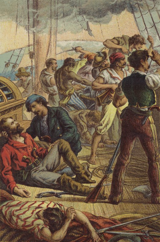 Garibaldi såret om bord på Scano Pilla av English School