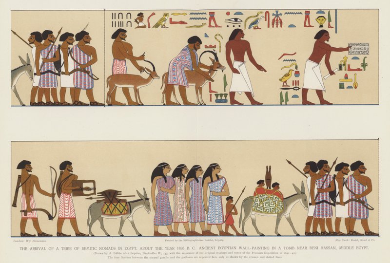 Ankomsten av en stamme av semittiske nomader til Egypt, omkring år 1895 f.Kr av English School