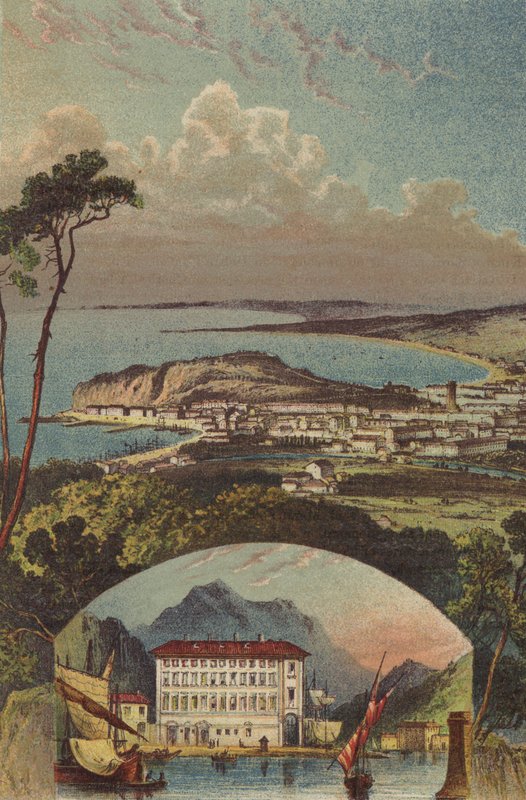 Utsikt over Nice, huset der Garibaldi ble født i Nice av English School