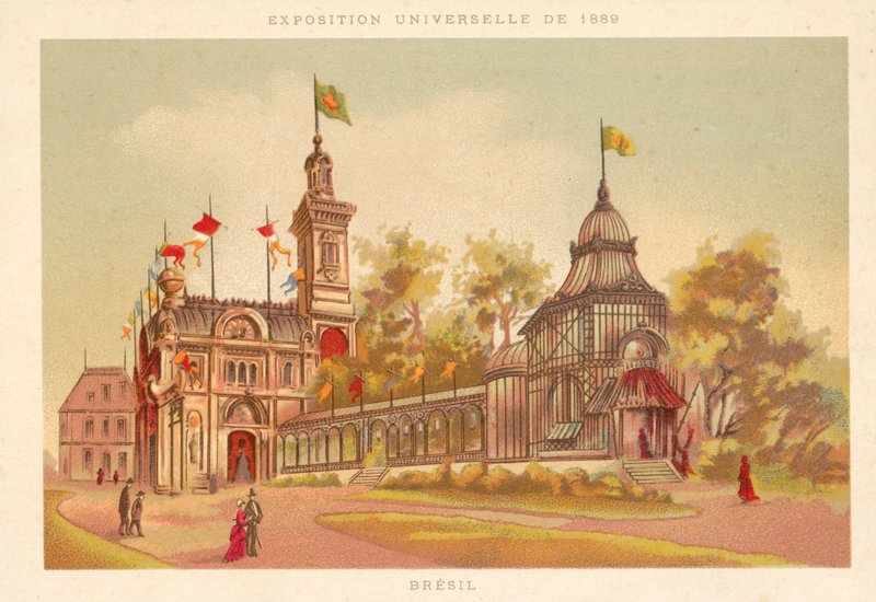 Paviljongen i Brasil, universell utstilling 1889, Paris av French School