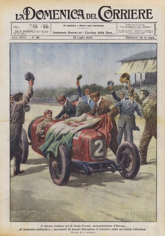 Den italienske triumfen i den tredje European Automobile Grand Prix av Achille Beltrame