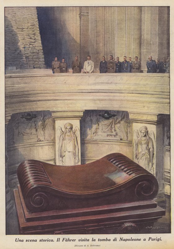En historisk scene (fargelitho) av Achille Beltrame