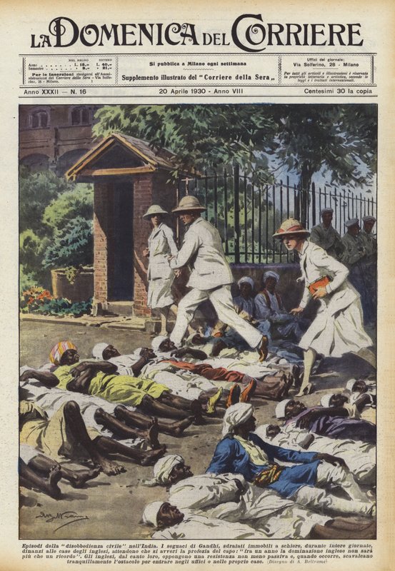Episoder av sivil ulydighet i India av Achille Beltrame