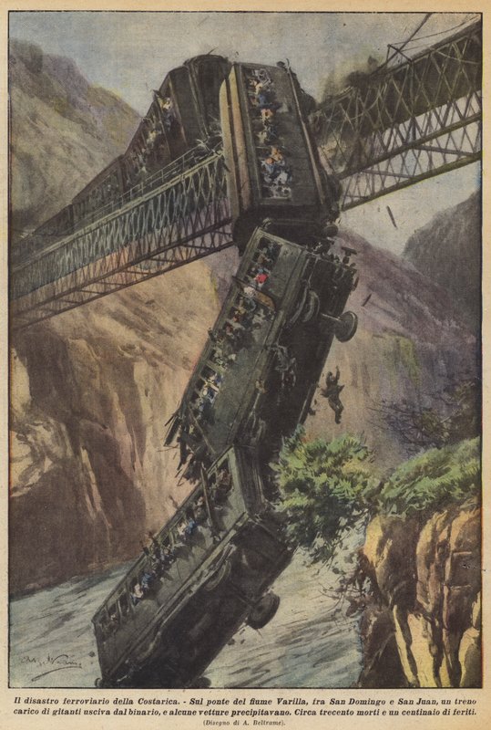 Jernbanekatastrofen i Costa Rica av Achille Beltrame