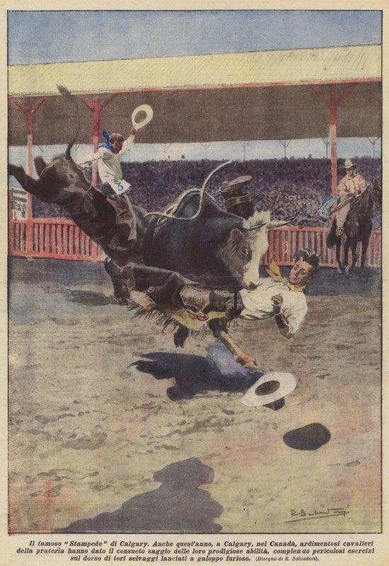 Den berømte Calgary Stampede av Achille Beltrame