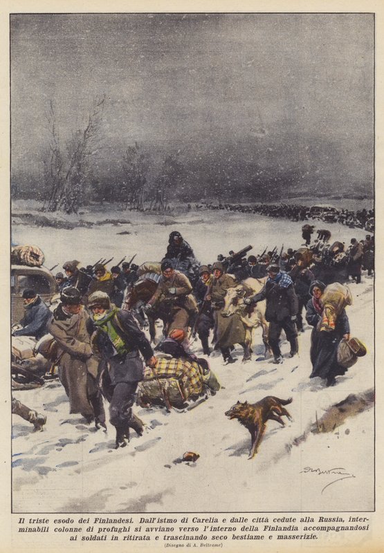 Finnenes triste utvandring av Achille Beltrame