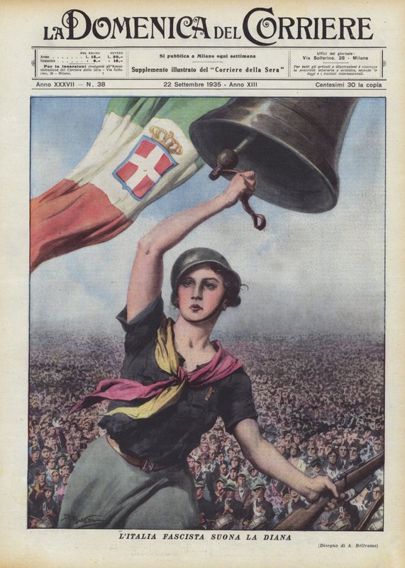 Fascistisk Italia lyder Diana av Achille Beltrame