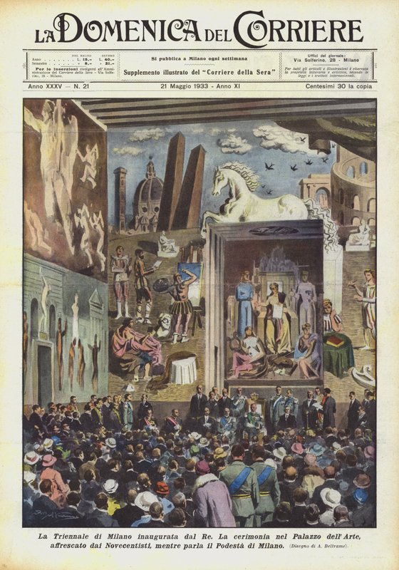 Milano-triennalen innviet av kongen av Achille Beltrame