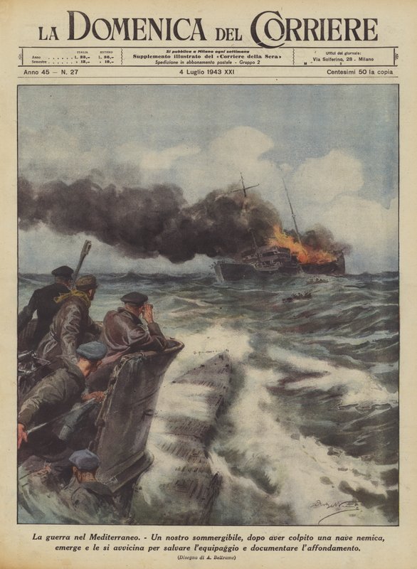 Krigen i Middelhavet av Achille Beltrame