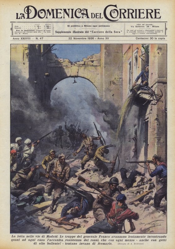 Kampen i Madrids gater av Achille Beltrame