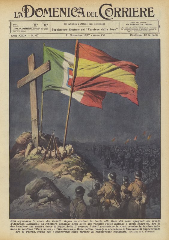 Legionær ritual til ære for de falne av Achille Beltrame
