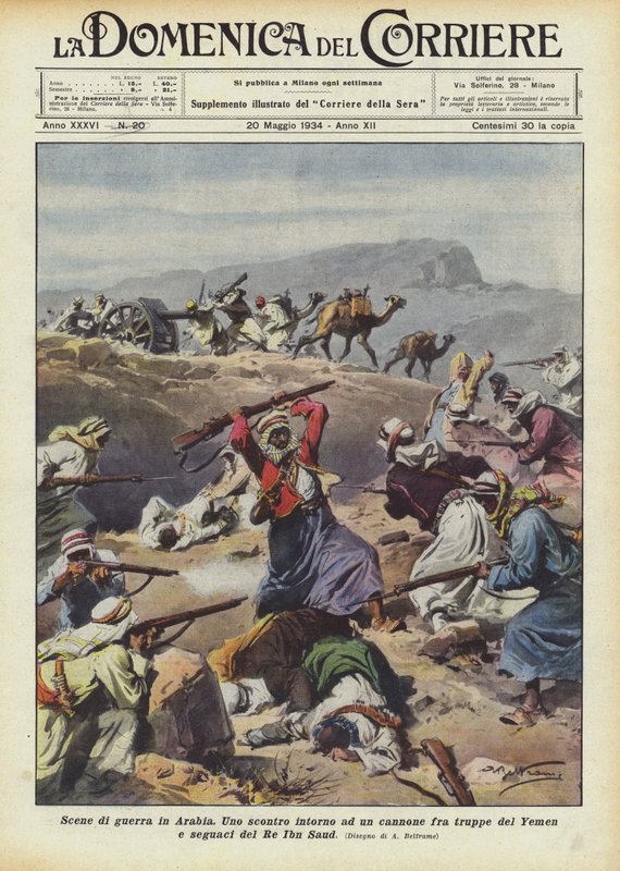 Krigsscener i Arabia av Achille Beltrame