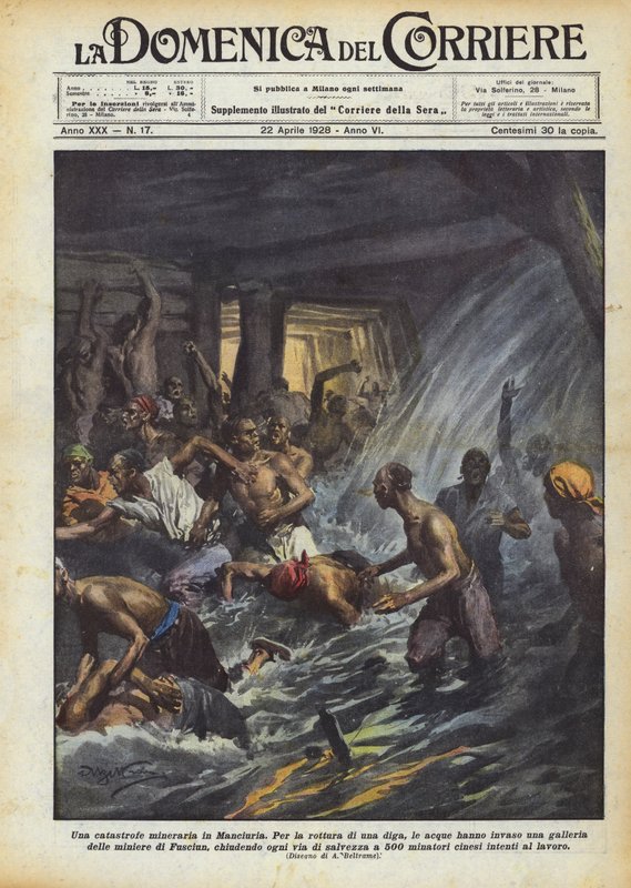 En gruvekatastrofe i Manchuria av Achille Beltrame