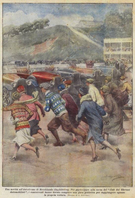 En nyhet på Brooklands Autodrome (England) av Achille Beltrame