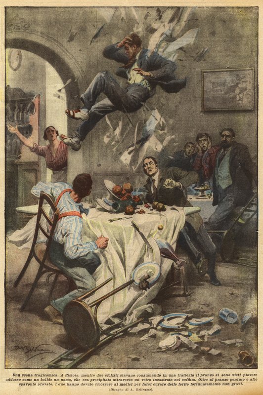 En tragikomisk scene av Achille Beltrame