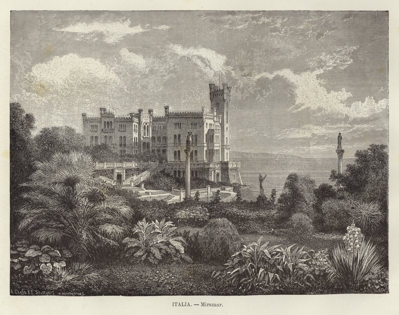 Italia - Miramare slott av Adolf Closs