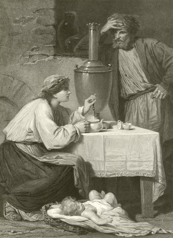 Et russisk bondehjem av Adolphe Yvon