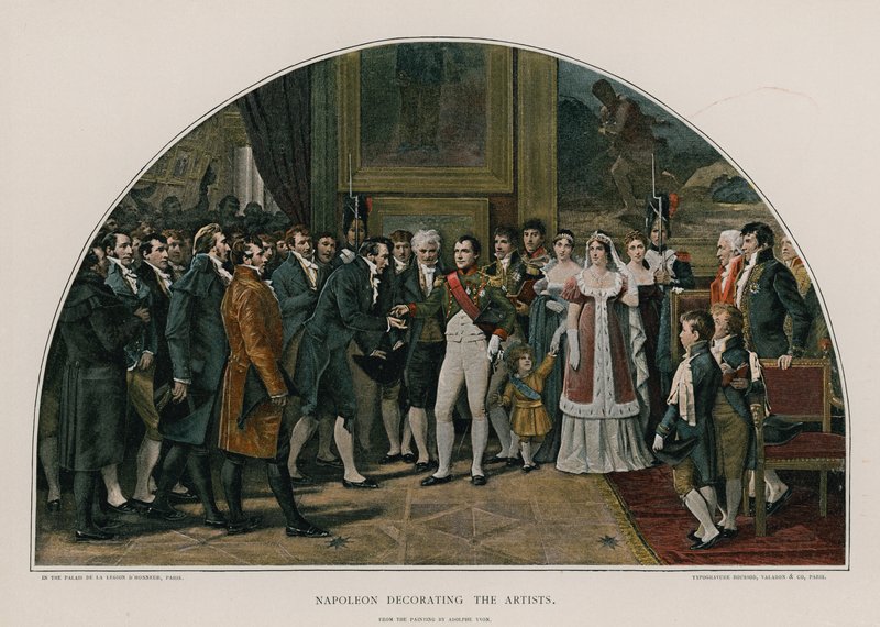 Napoleon dekorerer kunstnerne av Adolphe Yvon