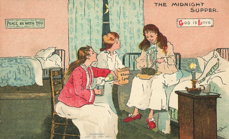 Midnattsmaten (farge litho) av Albert Jnr. Ludovici