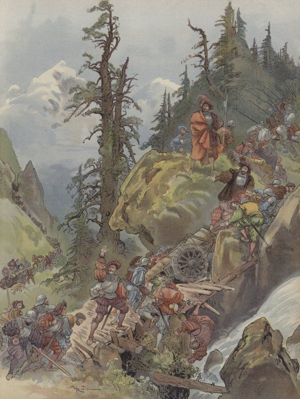 Krysset av Alpene av Albert Robida