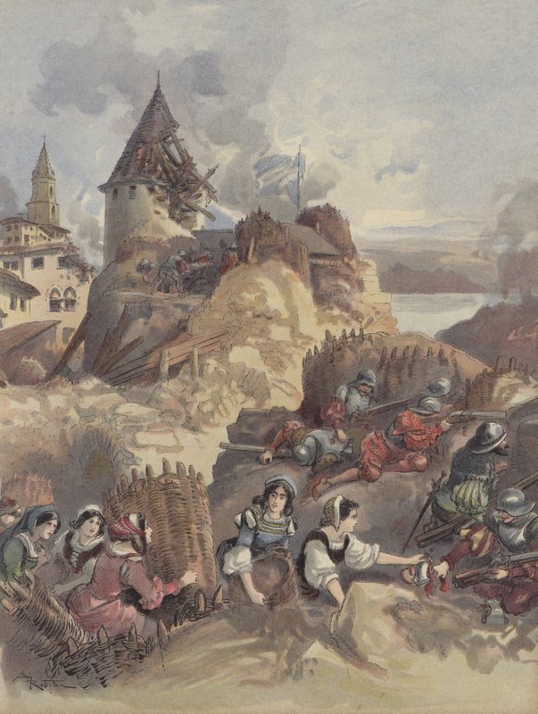 Kvinner ved hovedkvarteret i Marseille av Albert Robida