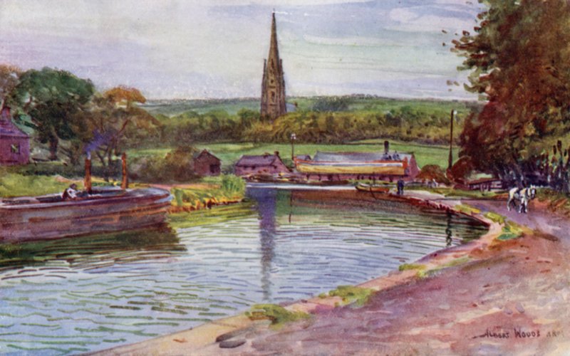 Parbold (farge litho) av Albert Woods