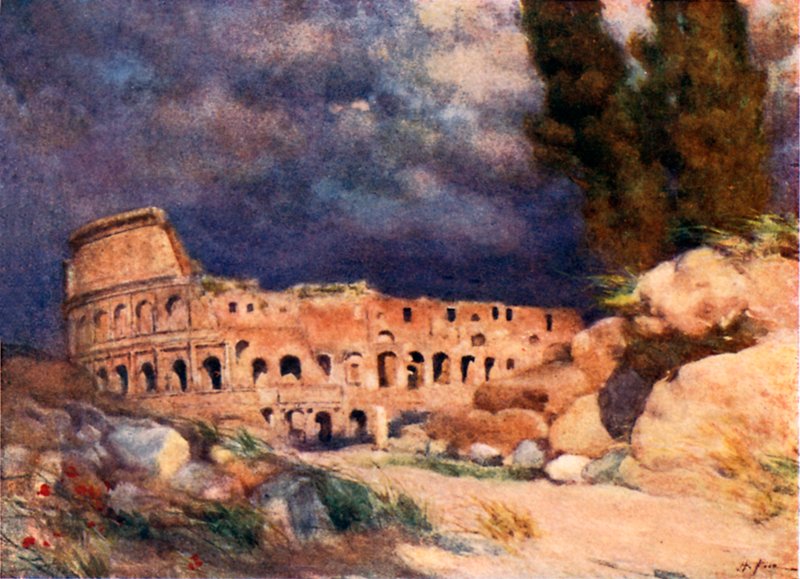 Colosseum i en storm av Alberto Pisa