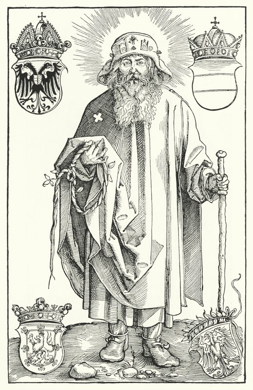 St Coloman (gravering) av Albrecht (after) Durer or Duerer