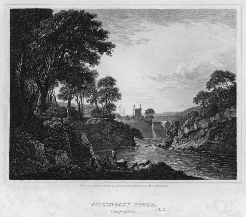 Gillknocky Tower, Dumfrieshire (gravering) av Alexander (after) Nasmyth