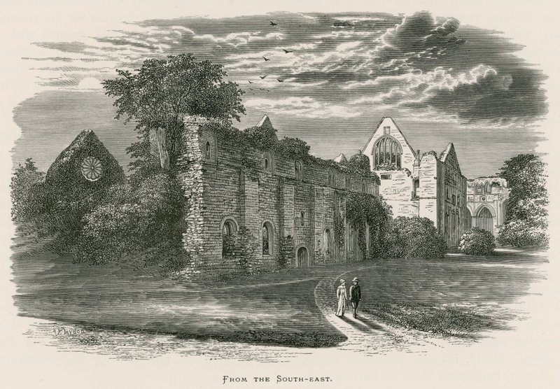 Dryburgh Abbey, fra sør-øst av Alexander Francis Lydon