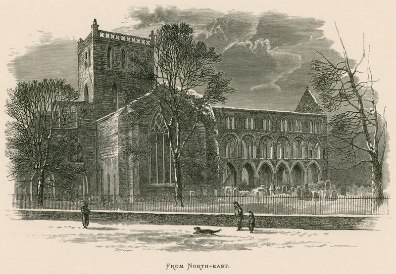 Jedburgh Abbey, fra nordøst av Alexander Francis Lydon
