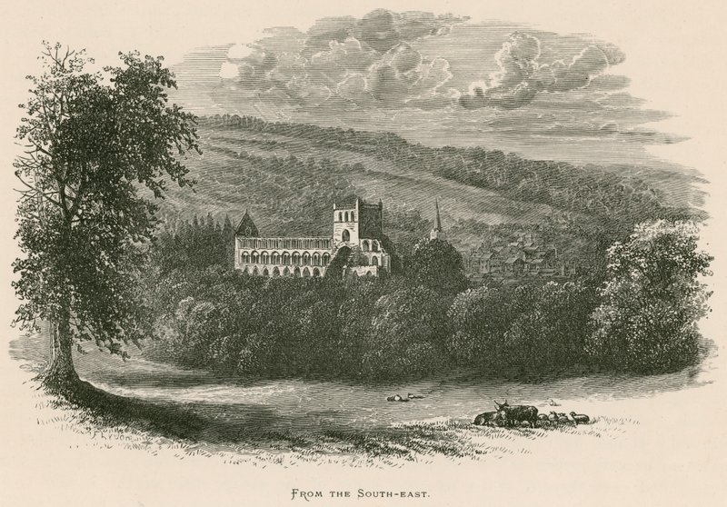 Jedburgh Abbey, fra sør-øst av Alexander Francis Lydon
