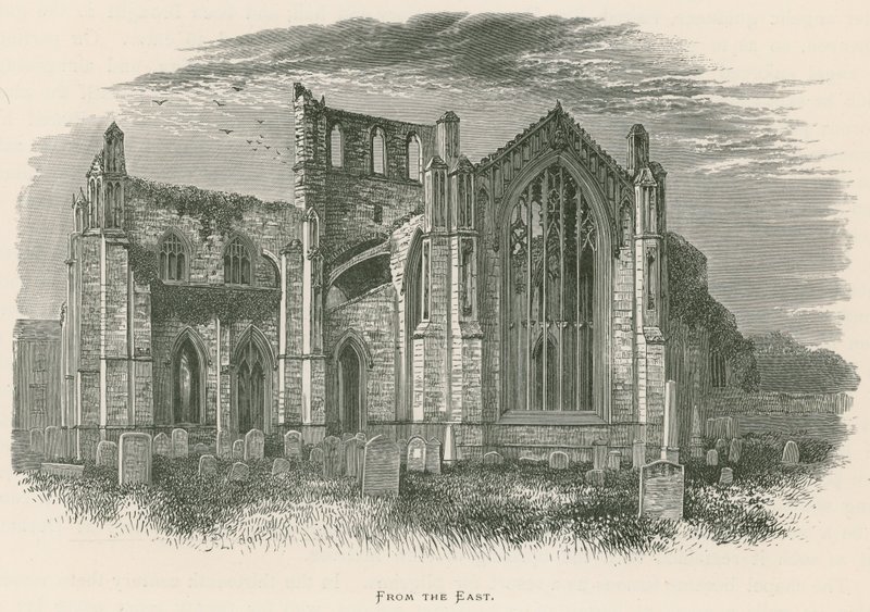 Melrose Abbey, fra øst av Alexander Francis Lydon