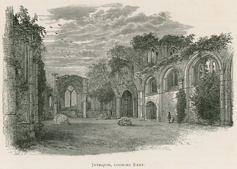 Netley Abbey, interiør, med utsikt mot øst av Alexander Francis Lydon