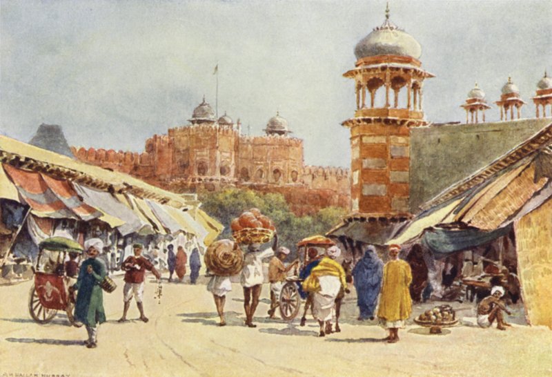 Basaren, Agra av Alexander Henry Hallam Murray