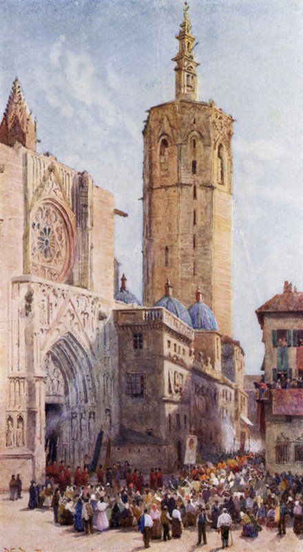 The Mignelete, Valencia (farge litho) av Alexander Wallace Rimington