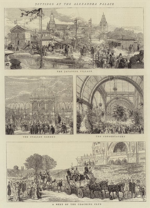 Tegninger på Alexandra-palasset av Alfred Chantrey Corbould