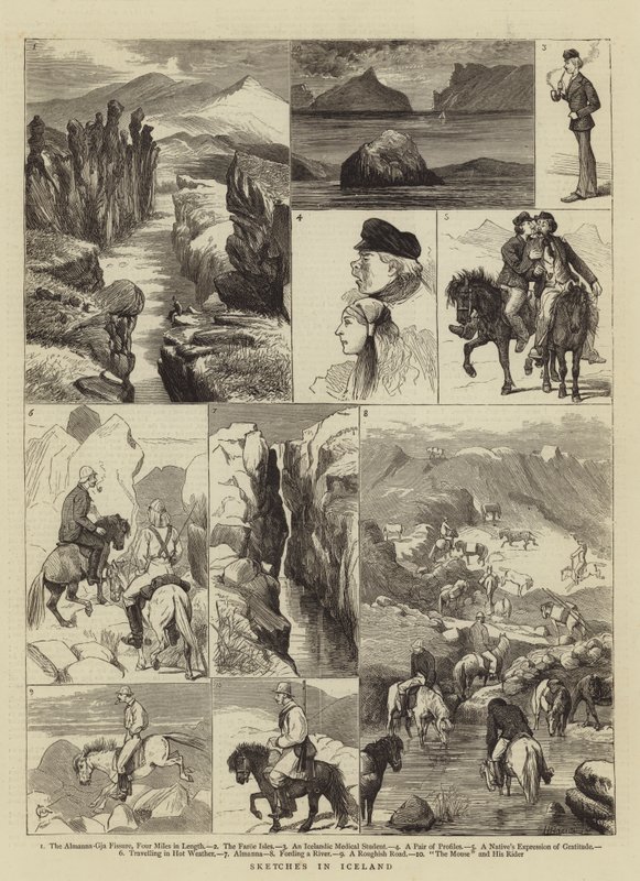 Skisser på Island av Alfred Chantrey Corbould