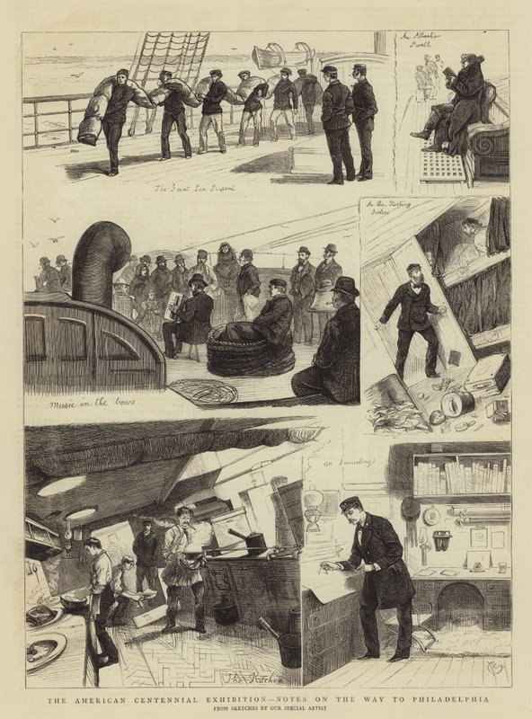 The American Centennial Exhibition, Notes on the Way to Philadelphia av Alfred Chantrey Corbould