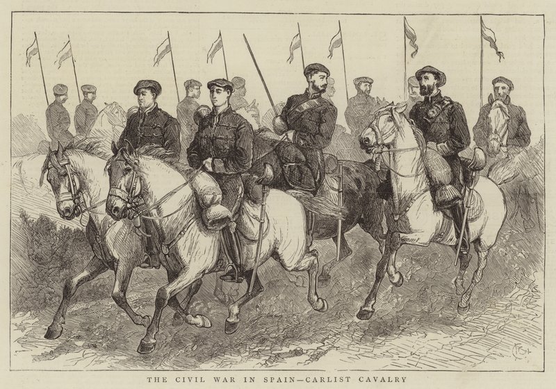 Borgerkrigen i Spania, Carlist Cavalry av Alfred Chantrey Corbould