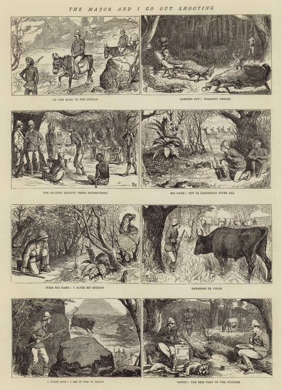 Majoren og jeg går ut og skyter av Alfred Chantrey Corbould