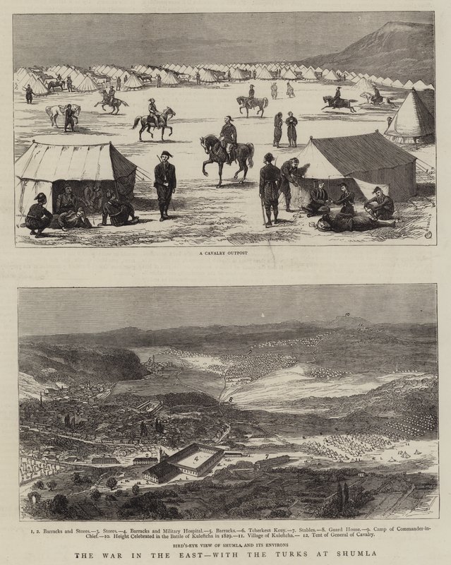Krigen i øst, med tyrkerne ved Shimla av Alfred Chantrey Corbould