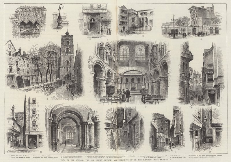 Bits of Old London, Old Priory Church og Precincts of St Bartholomew, West Smithfield av Alfred Robert Quinton